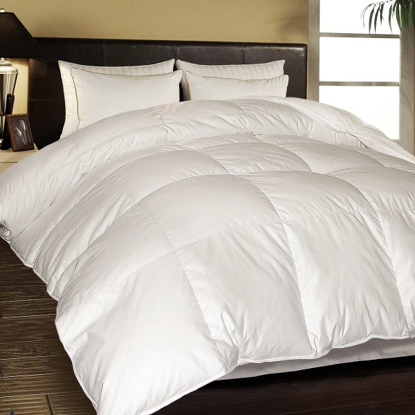 Grand White Goose Feather & Down Comforter