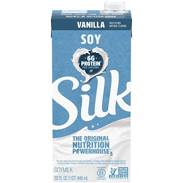 Silk, Soy Milk, Vanilla, 32 oz