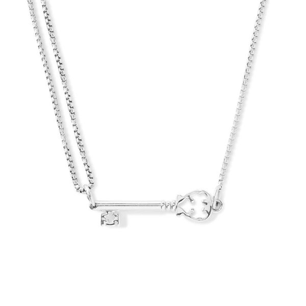 Skeleton Key Pull Chain Necklace