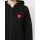heart motif zip hoodie