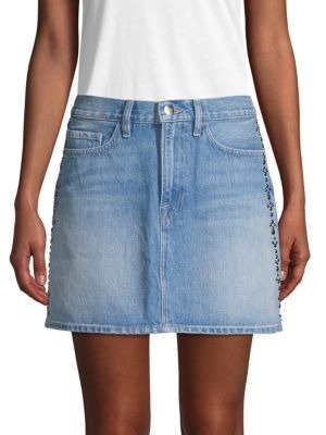 Studded Denim Mini skirt