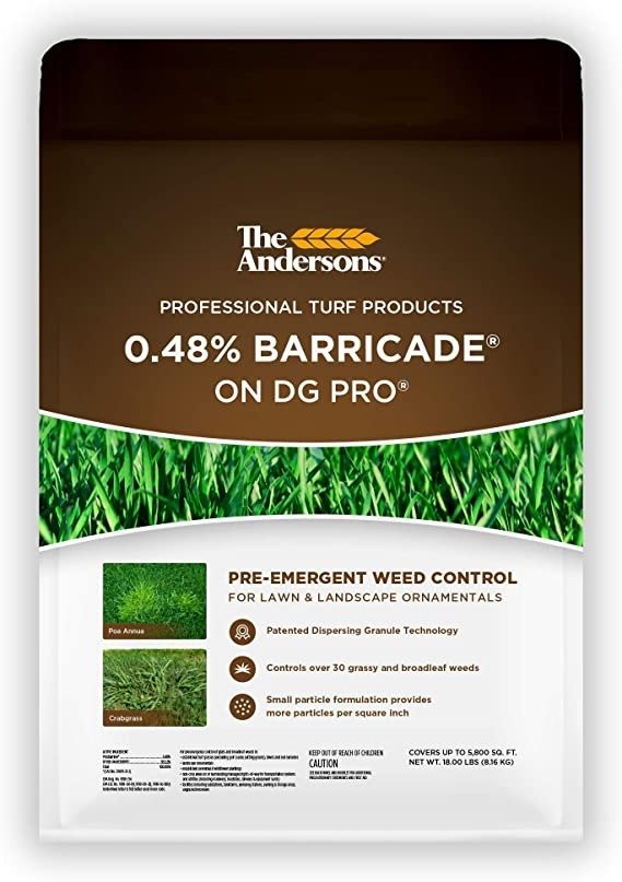 The Andersons Barricade Professional-Grade Granular Pre-Emergent Weed Control - Covers up to 5,800 sq ft (18 lb)
