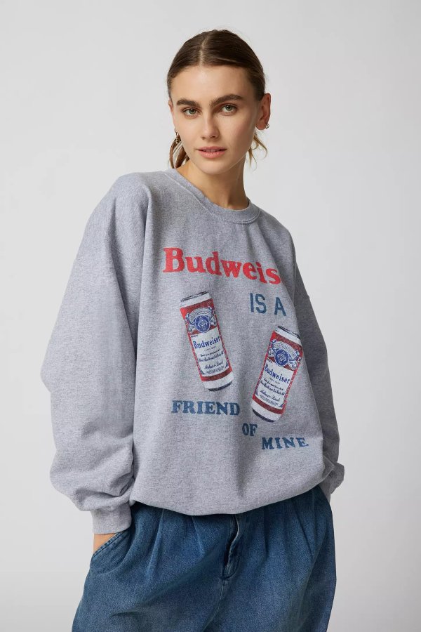 Budweiser Is A Friend Of Mine Graphic Sweatshirt