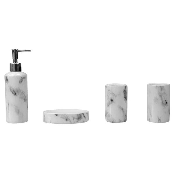 Dimanche 4 Piece Bathroom Accessory Set (Set of 4)Dimanche 4 Piece Bathroom Accessory Set (Set of 4)Ratings & ReviewsQuestions & AnswersShipping & ReturnsMore to Explore