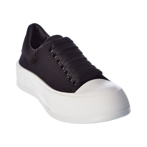 Alexander McQueenDeck Plimsol Canvas & Suede Sneaker