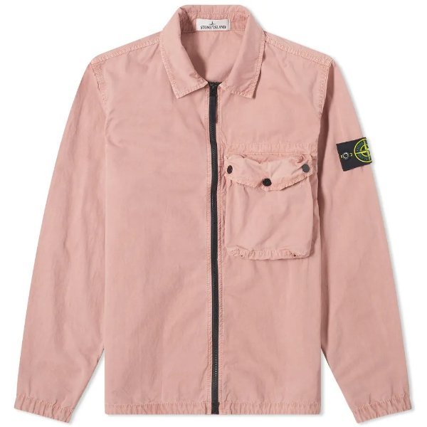 Zip Pocket OvershirtRose Pink