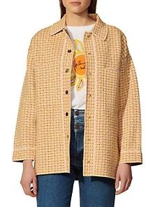 Blaise Tweed Overshirt-Style Cardigan