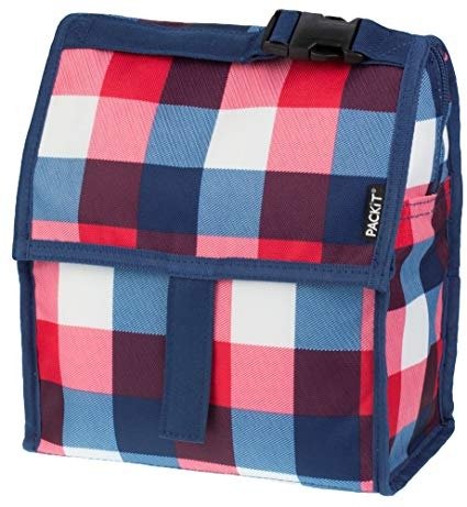 PackIt Freezable Lunch Bag with Zip Closure, Buffalo Check