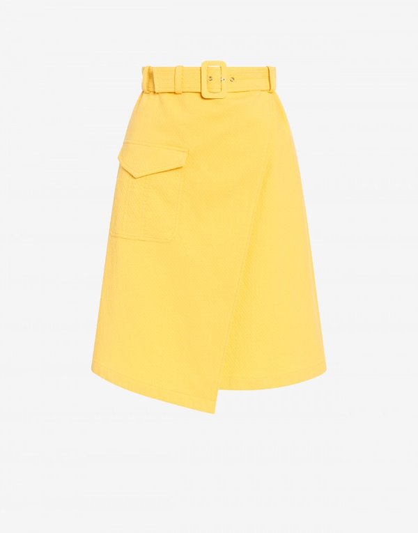Portfolio skirt in piquet - Manifesto Daisy - Boutique Moschino | Moschino Official Online Shop