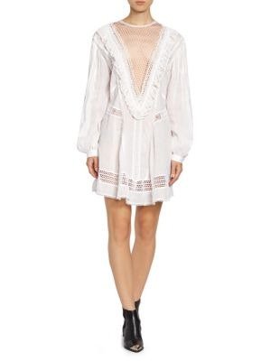 Rowena Plunging Lace Dress