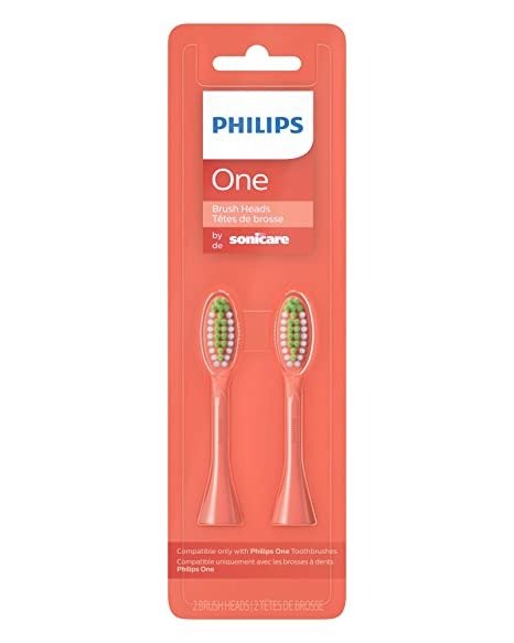 One by Sonicare, 2 Brush Heads, Miami Coral, BH1022/01