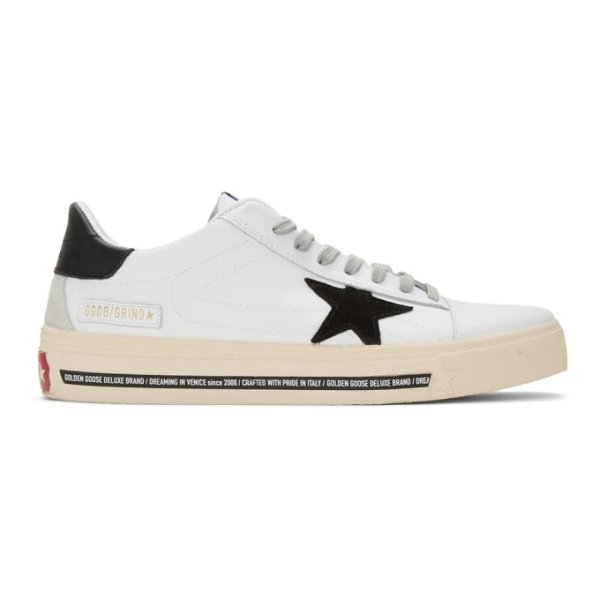 - White Canvas Black Star Sneakers