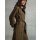 Olive Contrast Stitch Trench Coat