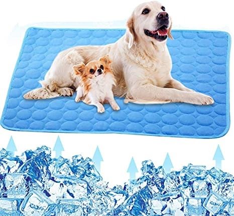 Dog Cooling Mat, Pet Dog Self Cooling Pad, Ice Silk Washable Summer Cool Mat for Cats, Kennels, Crates and Beds