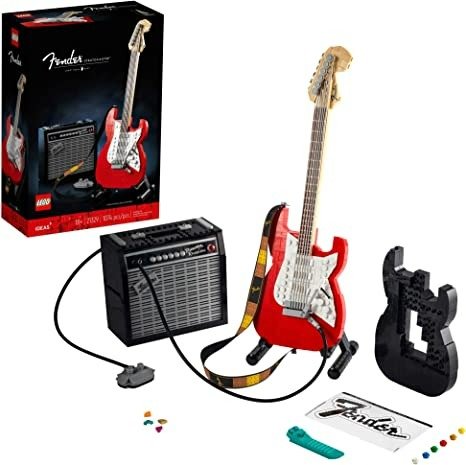 Ideas Fender Stratocaster 21329 Building Kit Idea for Guitar Players and Music Lovers (1,079 Pieces)