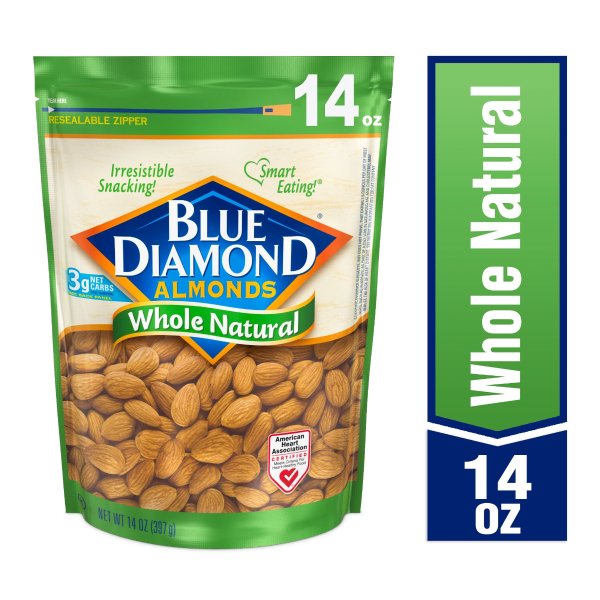 Almonds, Whole Natural Raw Almonds, 14 oz