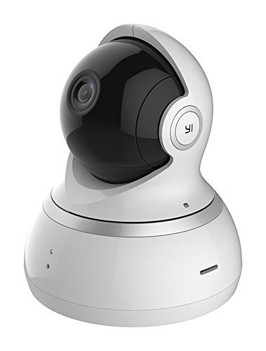 Dome Camera, 1080p HD Indoor Pan/Tilt/Zoom Wireless IP Security Surveillance System with Night Vision, Motion Tracking - Cloud Service Available (White)