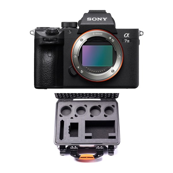 Alpha a7 III 24.2MP Full Frame Mirrorless Digital Camera (Body Only) with HPRC Customizable Foam Hard Case