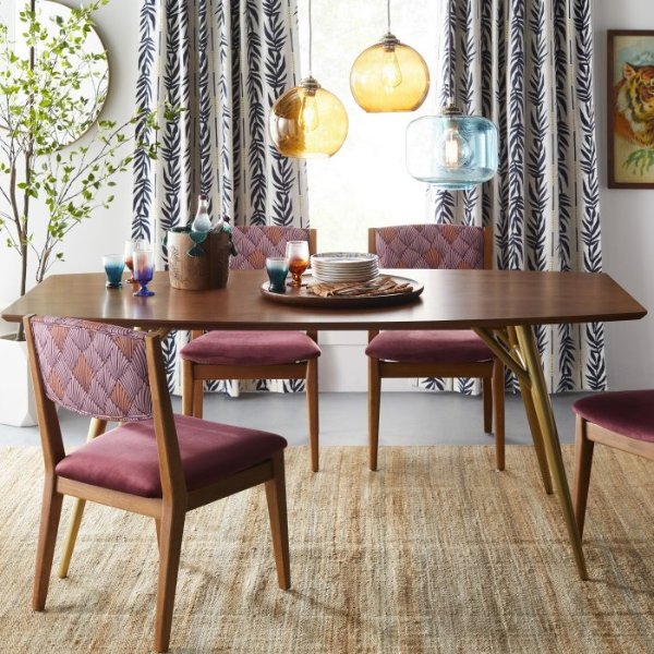 Mid-Century Metal Leg Dining Table by Drew Barrymore Flower Home