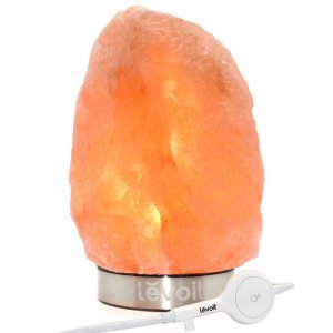 Levoit Kyra Himalayan Salt Lamp Hand Carved Natural Glow Pink Sea Crystal Rock (8 to 11 lbs)