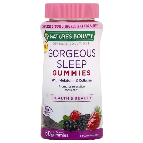 Optimal Solutions Gorgeous Sleep Gummies Berry