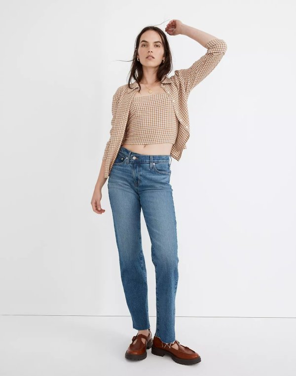 The Mid-Rise Perfect Vintage Straight Jean in Edgerton Wash: Criss Cross Edition