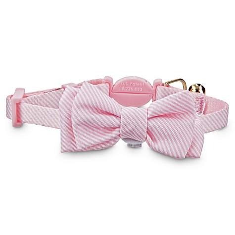 Pink Seersucker Breakaway Bowtie Kitten Collar | Petco
