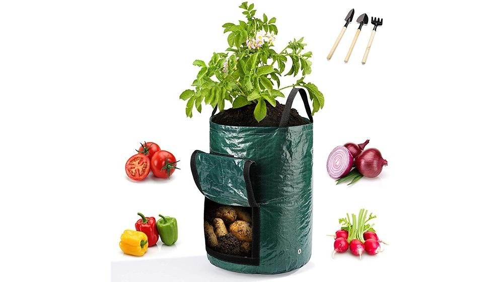 $8.96(70% 折扣)土豆种植袋，重型加厚蔬菜种植盆，带 3 个工具，可视化 Velcro 窗户花园种植袋，适用于番茄、胡萝卜、洋葱、水果蔬菜种植机