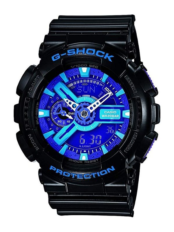 Men's GA110HC-1A G-Shock Black/Blue/Purple Multi-Function Digital Watch