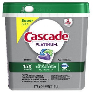 Cascade Platinum ActionPacs 清香型洗碗机用洗涤剂 62颗装