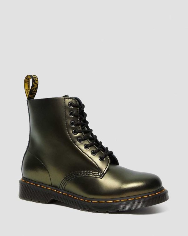 DR MARTENS 1460 PASCAL CHROMA METALLIC LEATHER BOOTS