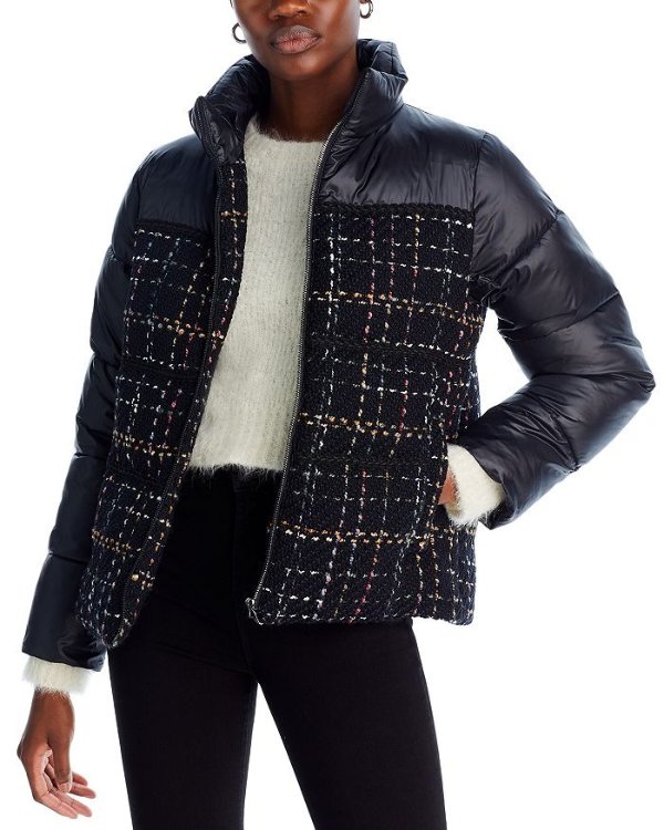 Tweed Puffer Jacket - 100% Exclusive