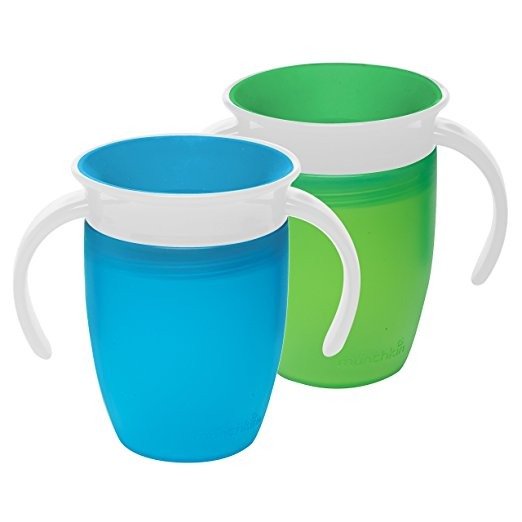 Miracle 360 Trainer Cup, Green/Blue, 7 Ounce, 2 Count