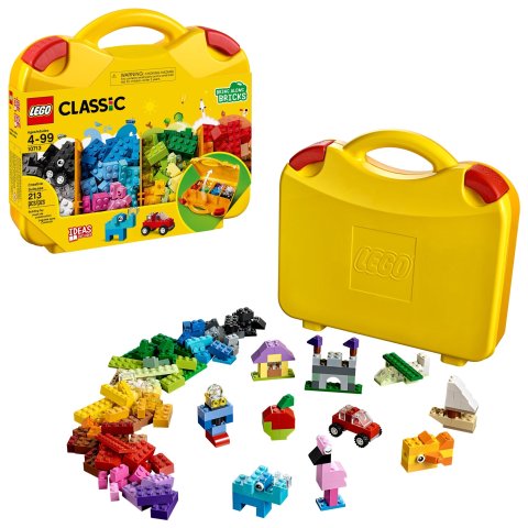 LegoClassic Creative Suitcase 10713 Kids Building Toy Creative Learning Blocks Age 4+ Toy Storage (213 Pieces)