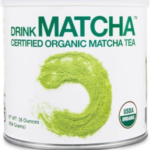 DrinkMatcha 有机抹茶粉罐装 16oz
