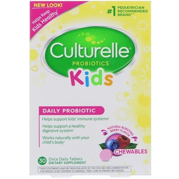 Kids Chewables Probiotics, Natural Bursting Berry Flavor, 30 Tablets