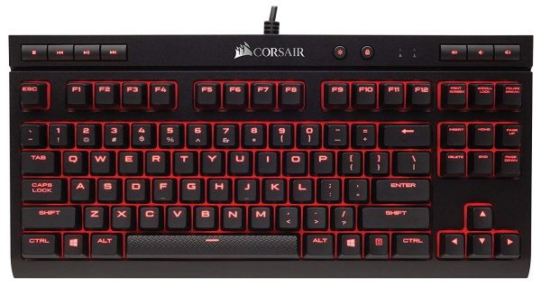 Corsair K63 Cherry MX红轴 红色背光 机械键盘