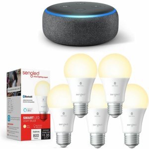 Echo Dot (3rd Gen) + Sengled 5 Pack Sengled Smart Bulbs