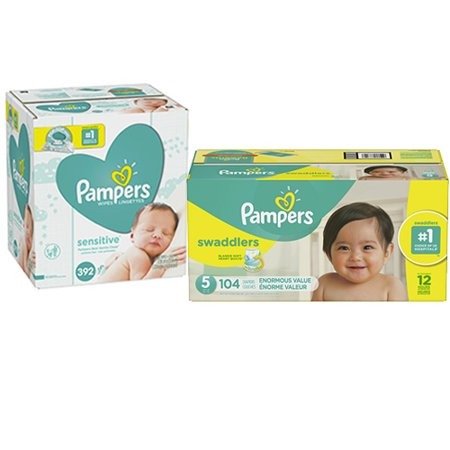 Free Pampers Sensitive Baby Wipes, 7X Pop-Top, with Purchase of Pampers Swaddlers Diapers