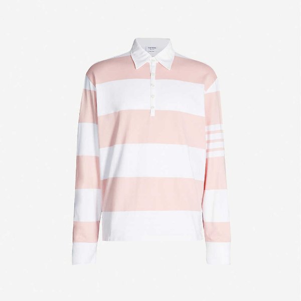 Striped cotton rugby shirt