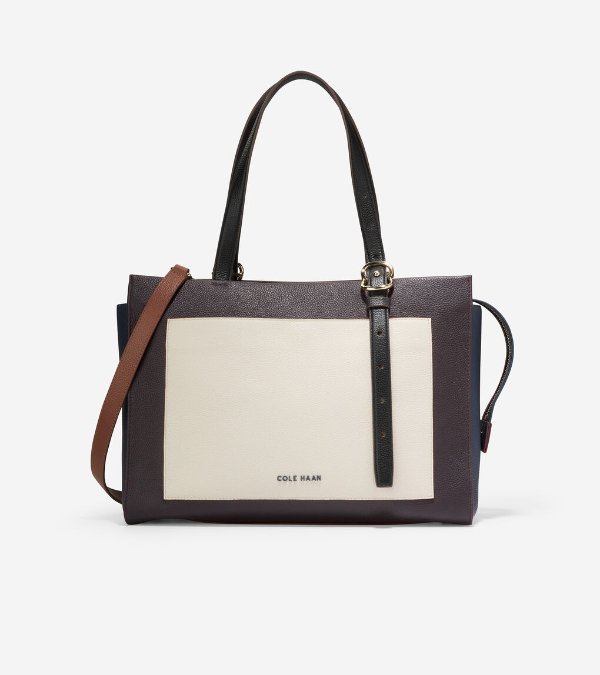 Women's 3-in-1 Tote in Navy Blazer-Ivory-Chocolate | Cole Haan