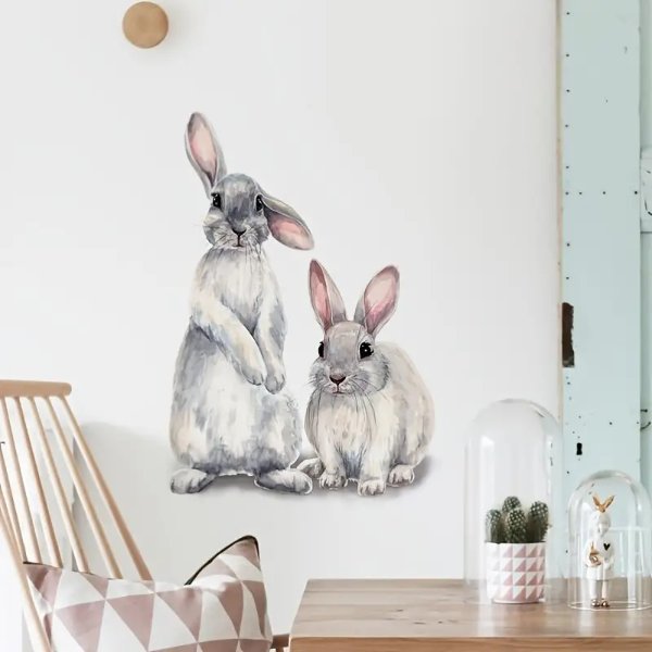 1 Sheet Rabbit Wall Sticker Removable Wall Decal For Living Room Bedroom Classroom - Home & Kitchen - Temu