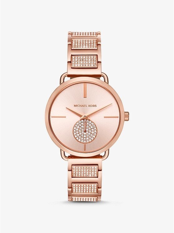 Portia Pave Rose Gold-Tone Watch