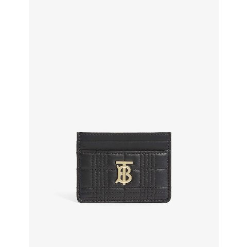 BurberryLola logo-plaque leather card holder