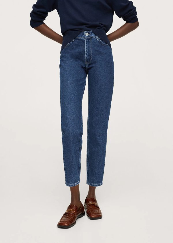Mom 100% cotton jeans - Women | Mango USA