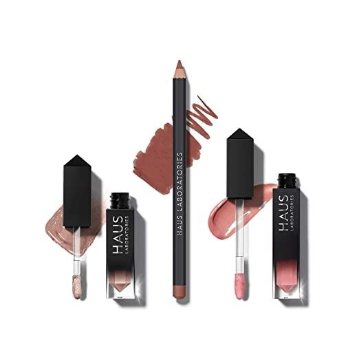 HAUS LABORATORIES By Lady Gaga: HAUS OF COLLECTIONS | ($64 Value) Makeup Kit with Bag, Liquid Eyeshadow, Lip Liner Pencil, and Lip Gloss Available in 13 Sets, Vegan & Cruelty-Free | 3-Piece Value Set