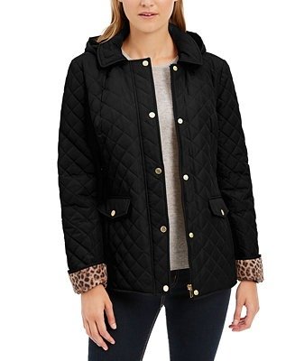 Petite Quilted Hooded Jacket