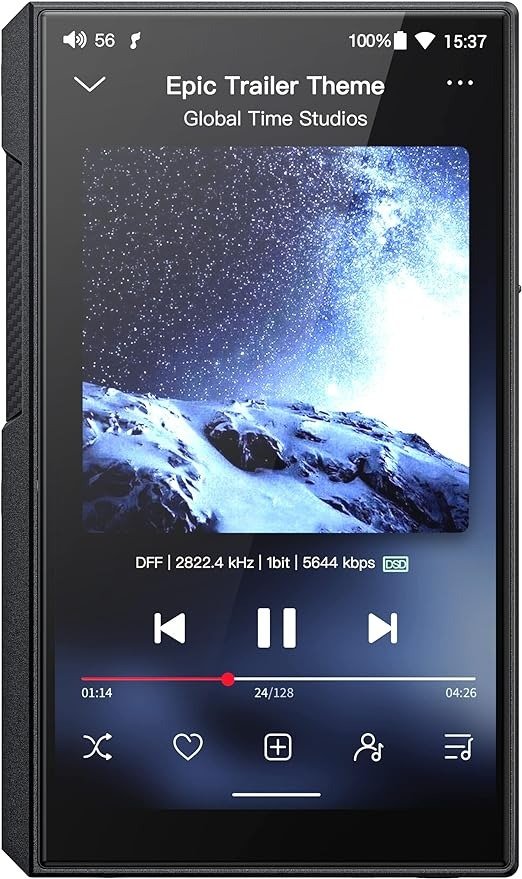 M11S Hi-Res MP3 Music Player with Dual ES9038Q2M, Android 10 Snapdragon 660, 5.0inch, Lossless DSD/MQA, 5G WiFi/Apple Music/Tidal/Amazon Music 4.4mm 2.5mm/3.5mm/4.4mm Black