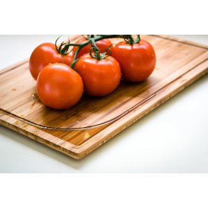 Surpahs 3-Layer Cross-Laminated Bamboo Cutting Board (15&quot;x11&quot;) w/ Arc Groove: Bar Cutting Boards