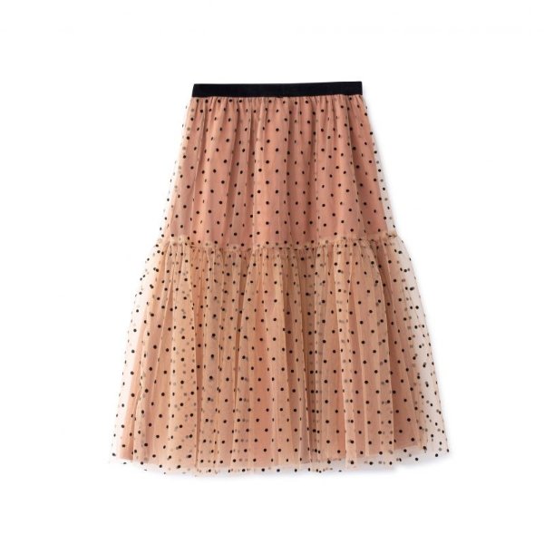 Swiss Dot Tulle Tiered Skirt